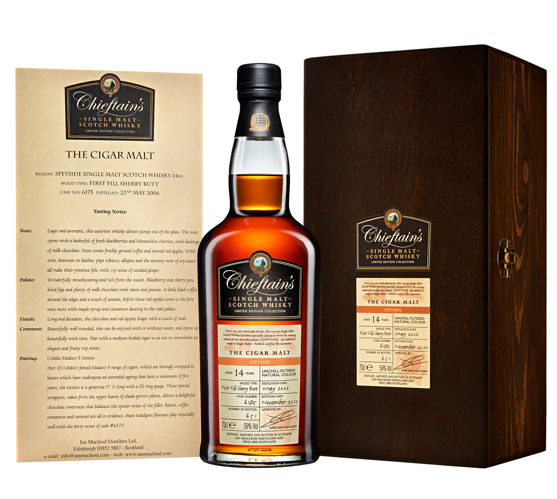Chieftain's THE CIGAR MALT 20年 Ian Macleod launches Chieftain's Single Cask Cigar Malt at
